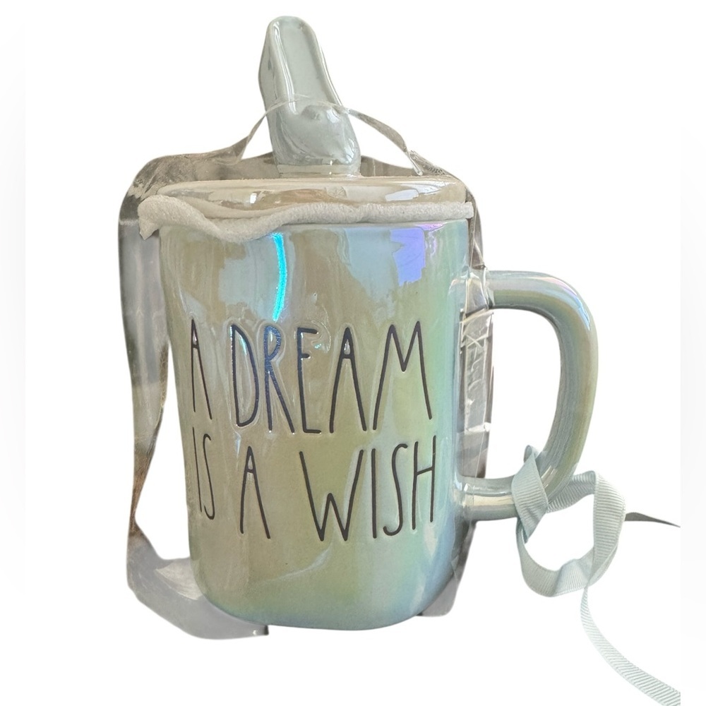 RETIRED Rae Dunn Disney Cinderella Iridescent Mug with Glass Slipper Lid – NWT